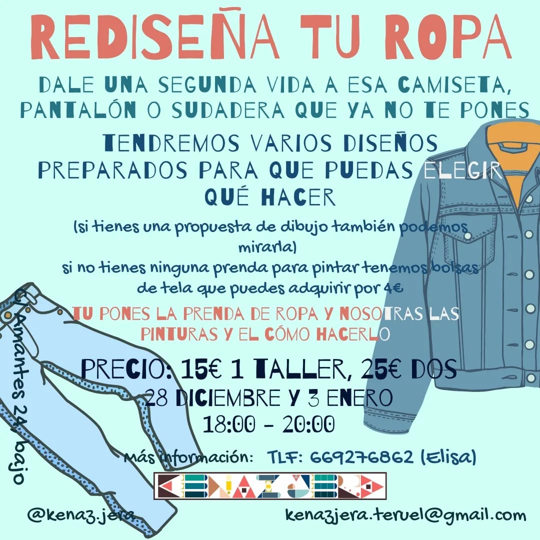 Rediseña tu ropa - Kenaz Jera - Vive Teruel